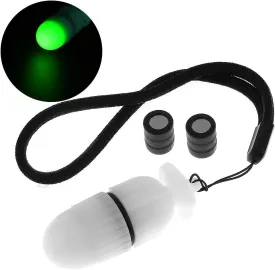 1Pc Underwater Strobe Signal Light Scuba Night Dive Marker LED Flashy Safety Lamp Firefly Diving Beacon Beam 200M Underwater 200 Hour Duration with Battery -Green