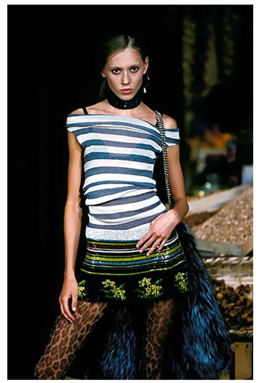 2000 DOLCE & GABBANA beaded skirt