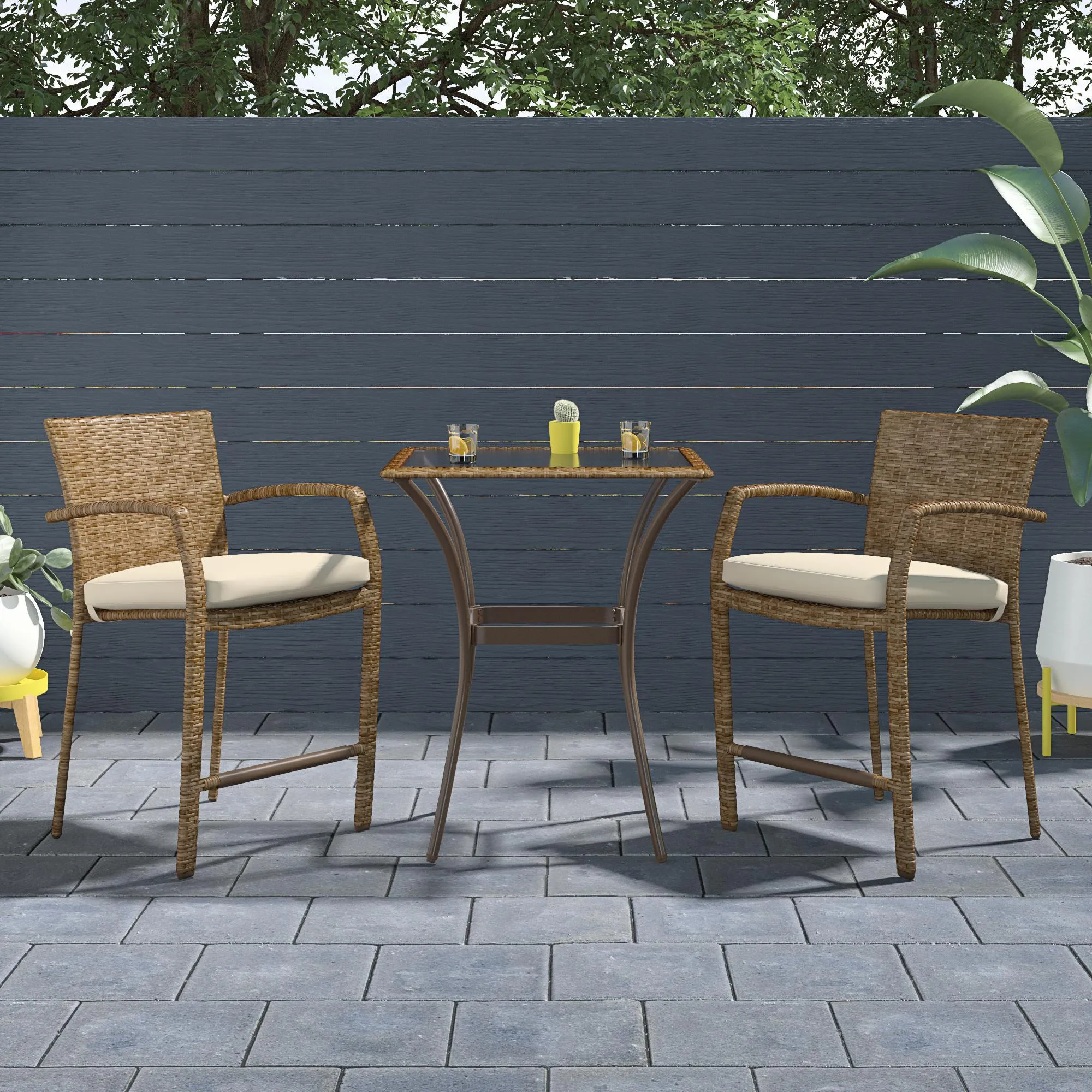 3 Piece High Top Bistro Set