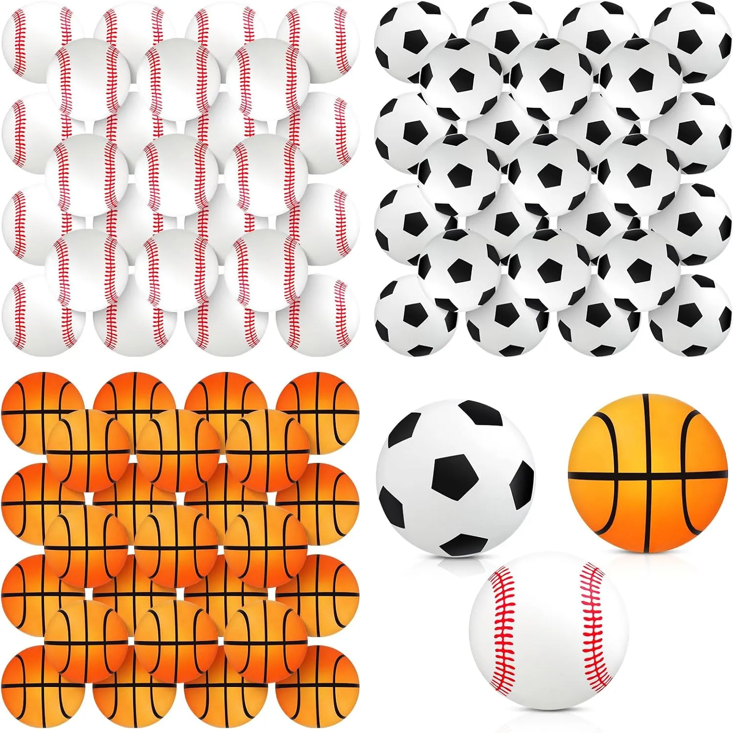 60 Pcs Sport Themed Table Tennis Balls 40mm Plastic Balls Beer Balls Bulk Balls Washable Game Balls for Carnival Pool Games, Pet Toy, Handicrafts, Party Decoration