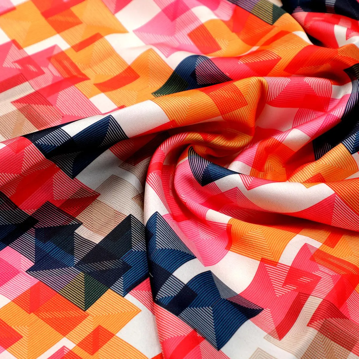 Abstract Squares Digital Printed Fabric