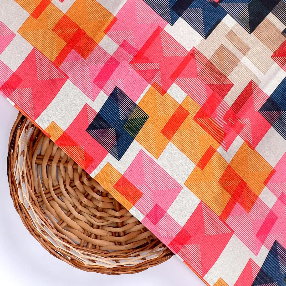 Abstract Squares Digital Printed Fabric