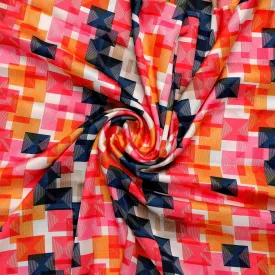 Abstract Squares Digital Printed Fabric