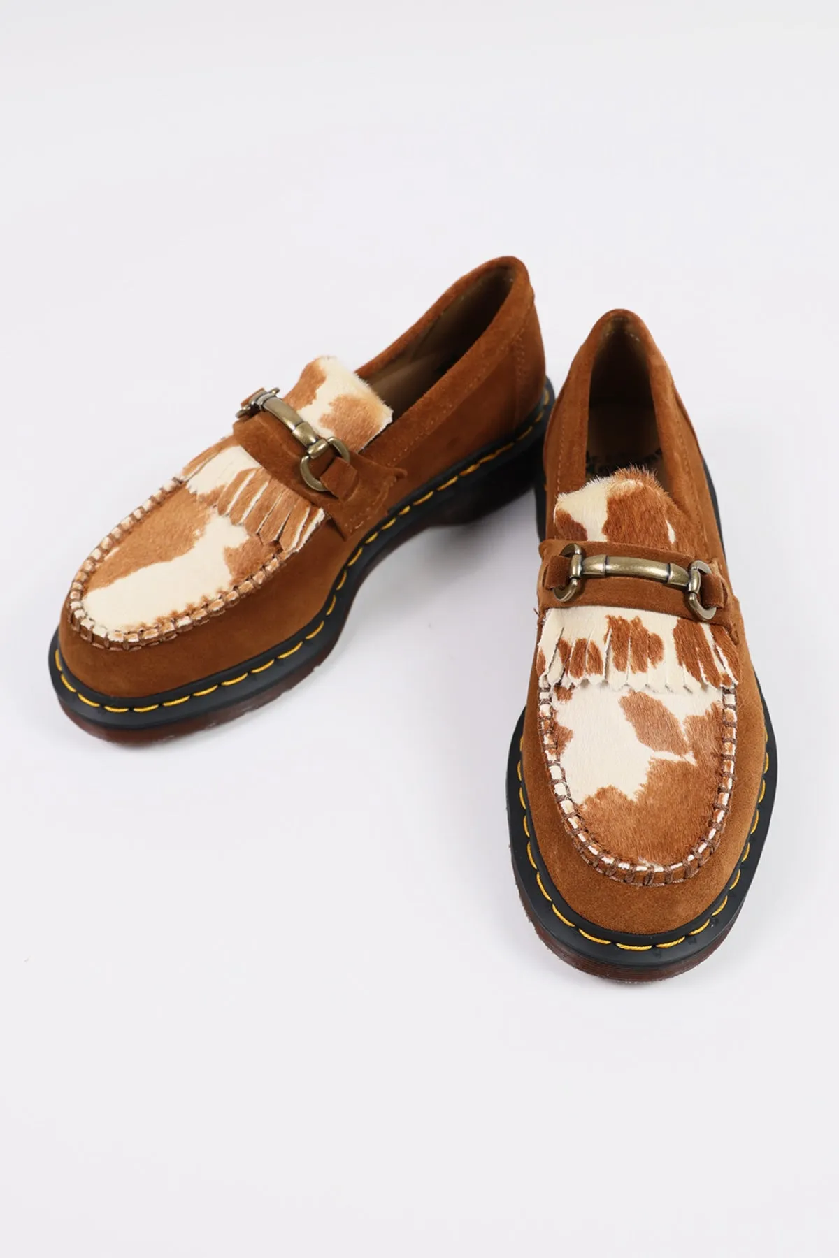 Adrian Snaffle - Pecan Brown/Jersey Cow Print