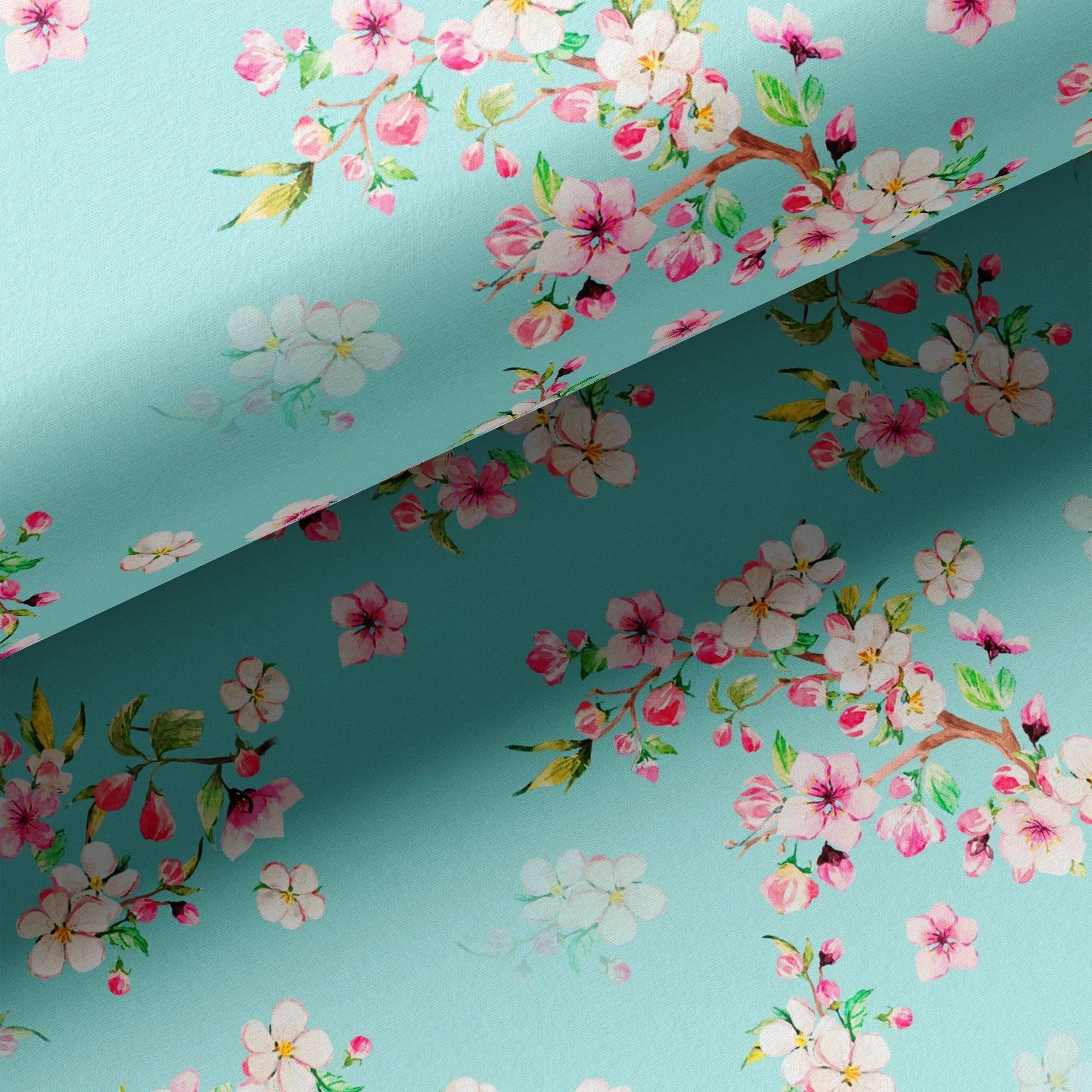 Beautiful Rama Floral Vine Digital Printed Fabric