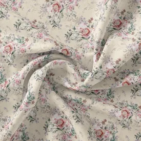 Big Floral Chintz Allover Digital Printed Fabric  - Weightless