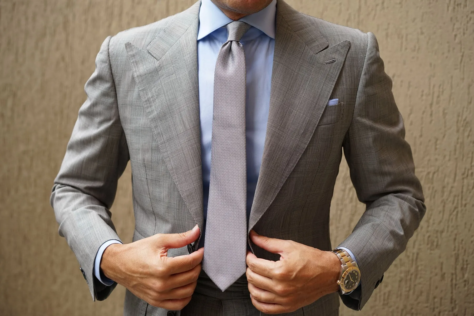 Black and White Small Dots Skinny Tie