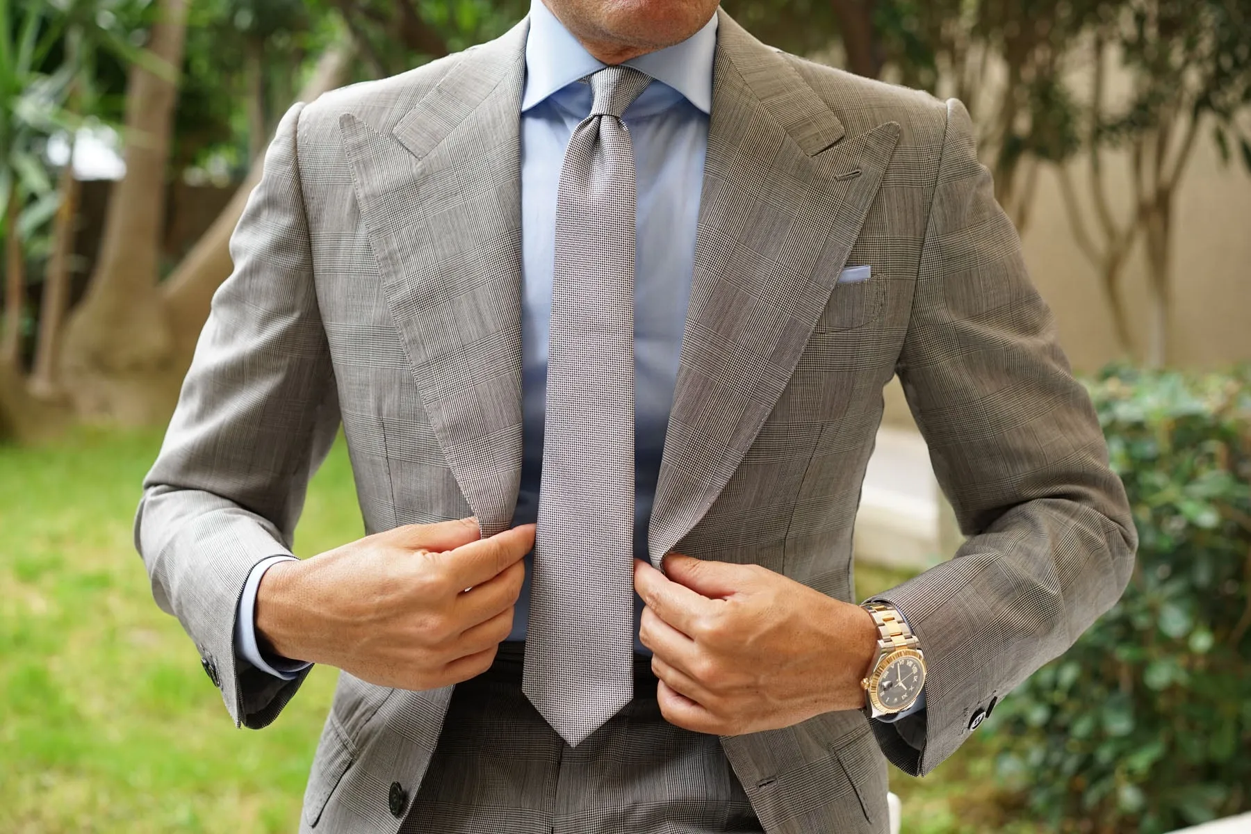 Black and White Small Dots Skinny Tie