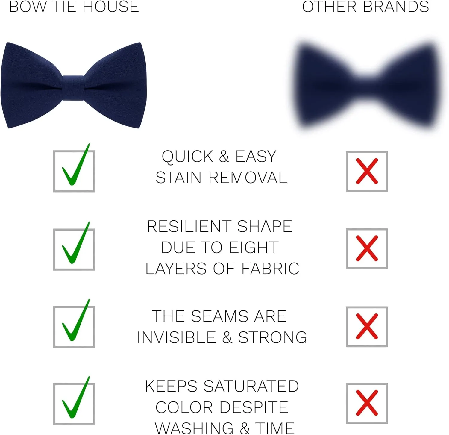 Bow Tie House TM, Mens Bow Ties for any Age Pre-tied Men Bowtie clip on Design for Adults