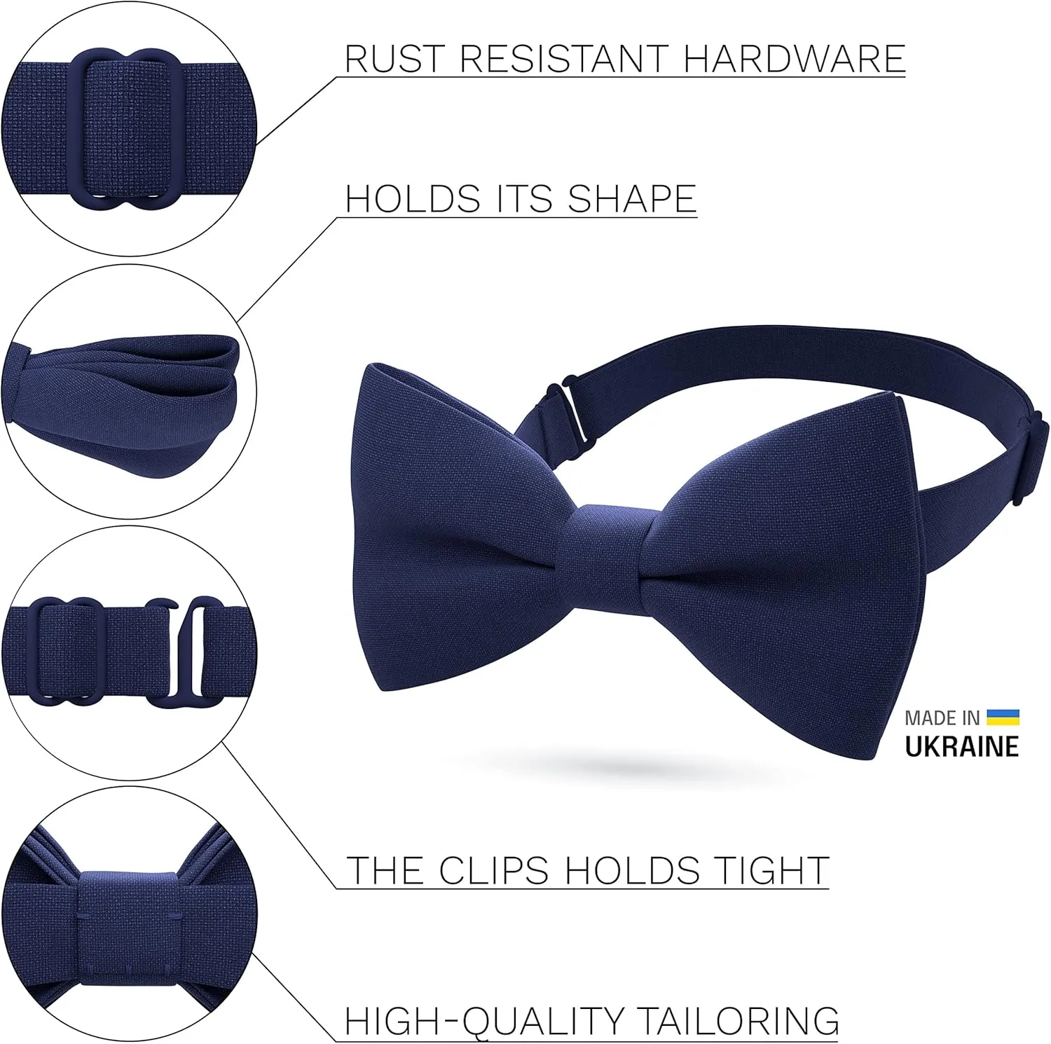 Bow Tie House TM, Mens Bow Ties for any Age Pre-tied Men Bowtie clip on Design for Adults