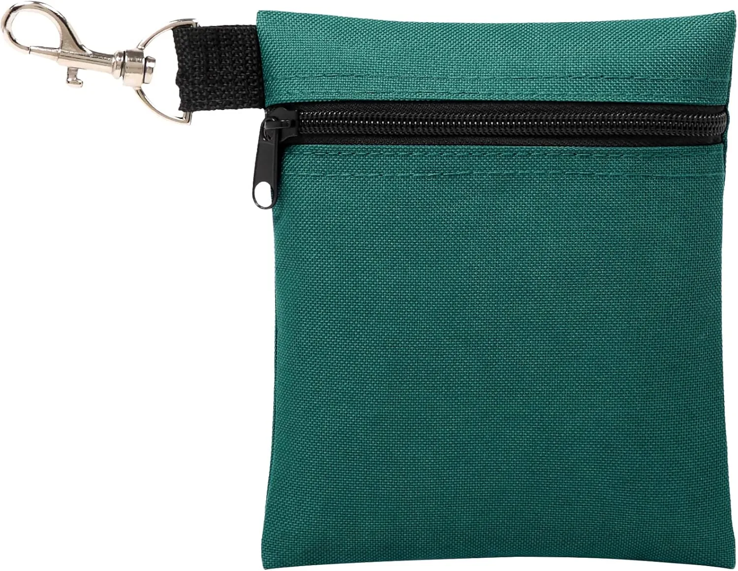 BuyAgain Golf Tee Pouch, 5.62 X 6.87 Inch Professional Zipper Golf Tee/Ball Pouch Bag with Metal Lobster Claw Clip