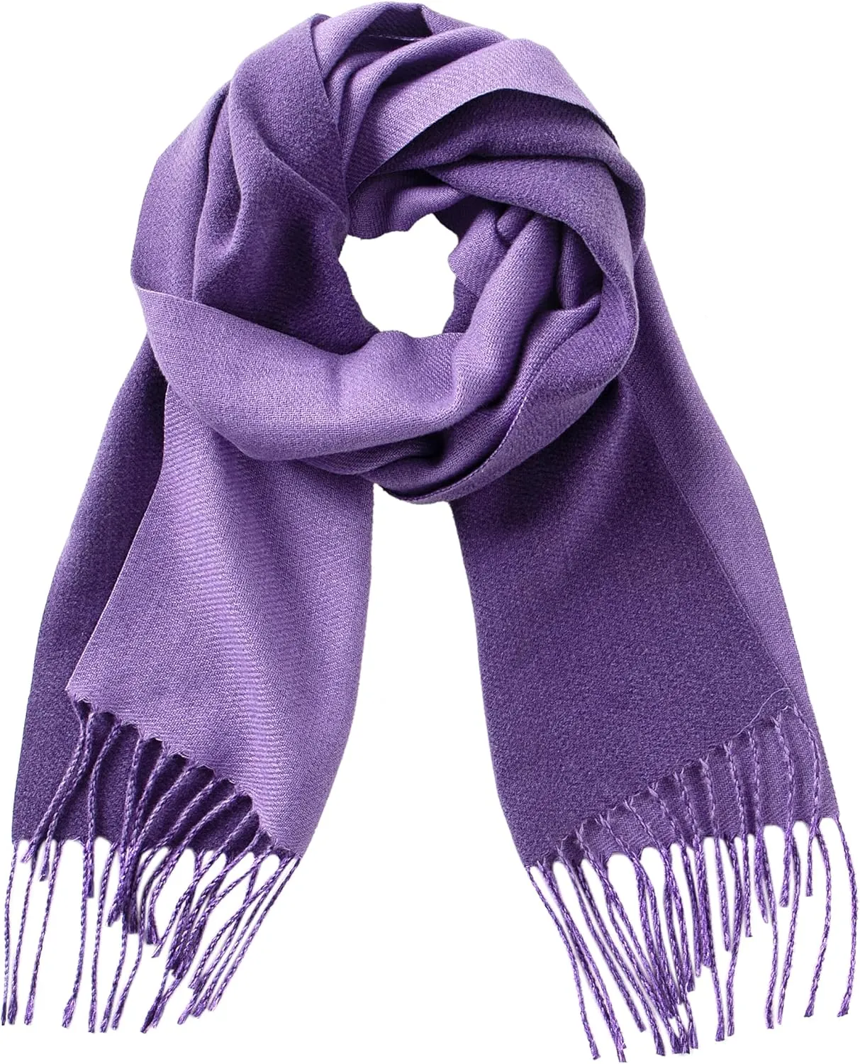 CALVIN & OLIVIA Ultra-Soft Winter Cashmere Feel Scarf Warm Long Unisex Winter Scarves Perfect Holiday Gift for Women Men Amazing Two Tone Purple Lavender