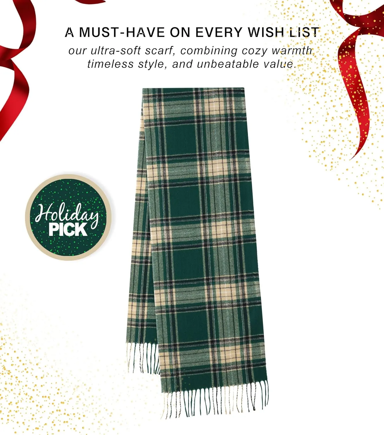 CALVIN & OLIVIA Ultra-Soft Winter Cashmere Feel Scarf Warm Long Unisex Winter Scarves Perfect Holiday Gift for Women Men