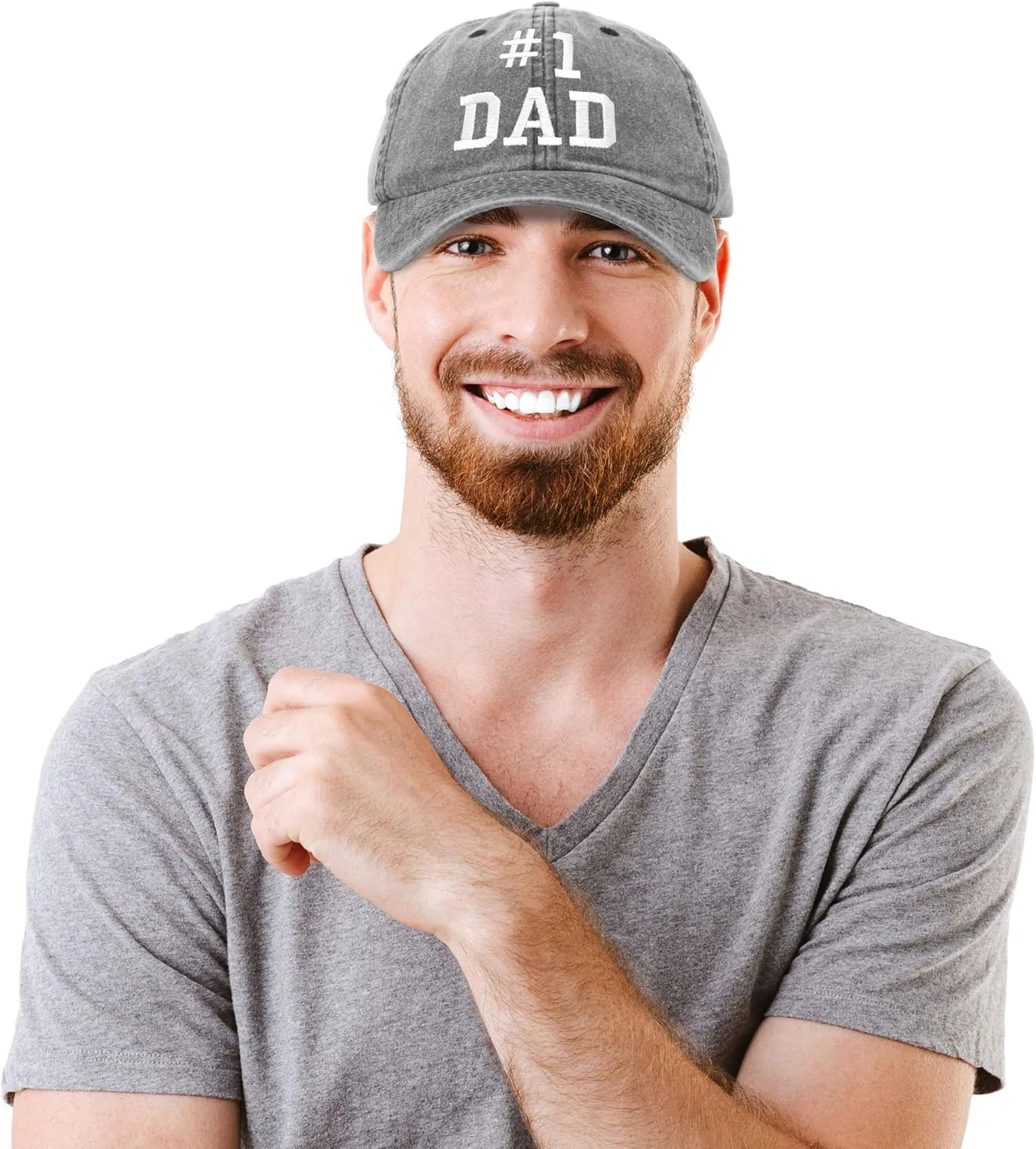 DALIX #1 Dad Hat Number One Vintage Cotton Baseball Cap