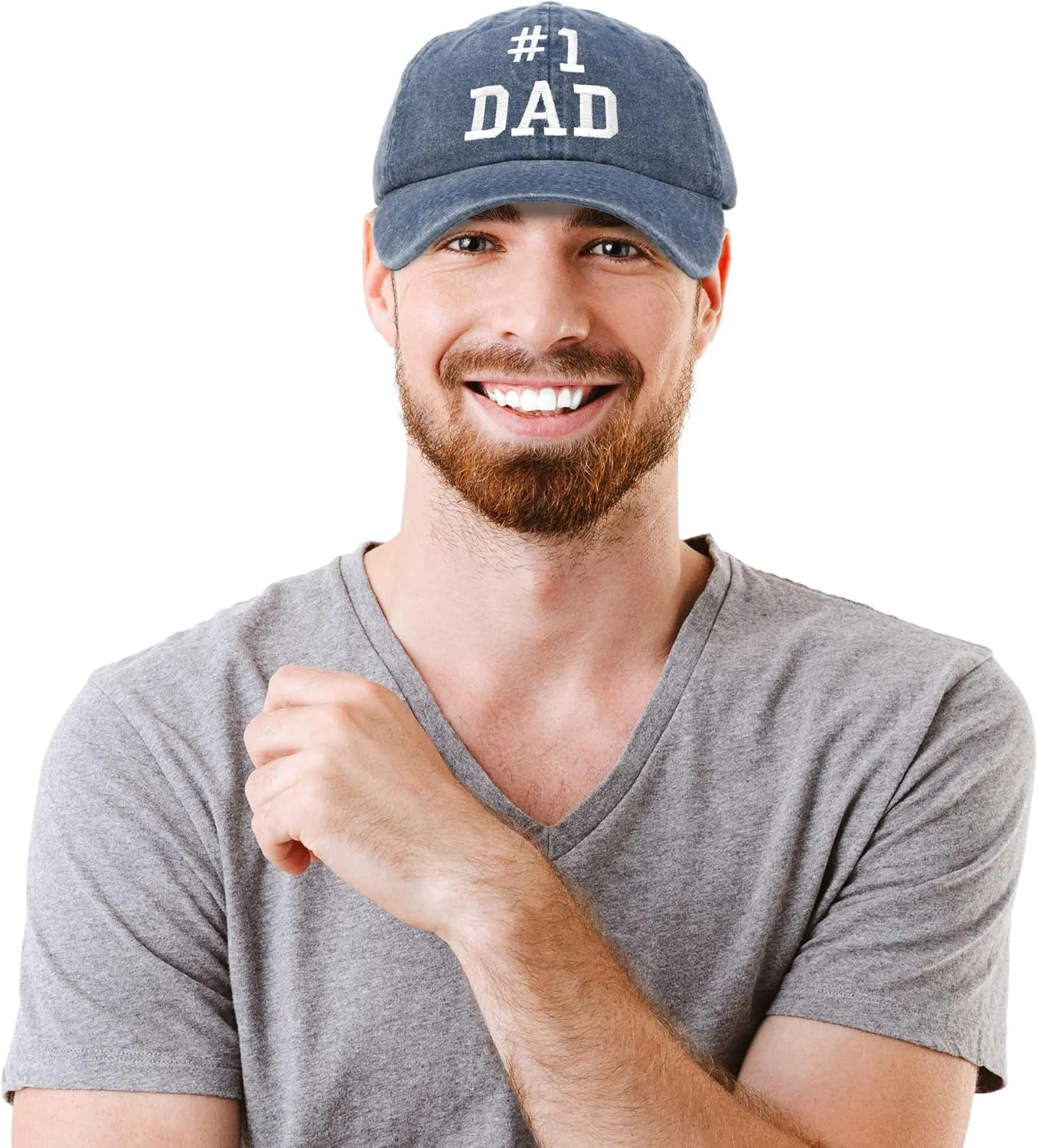 DALIX #1 Dad Hat Number One Vintage Cotton Baseball Cap