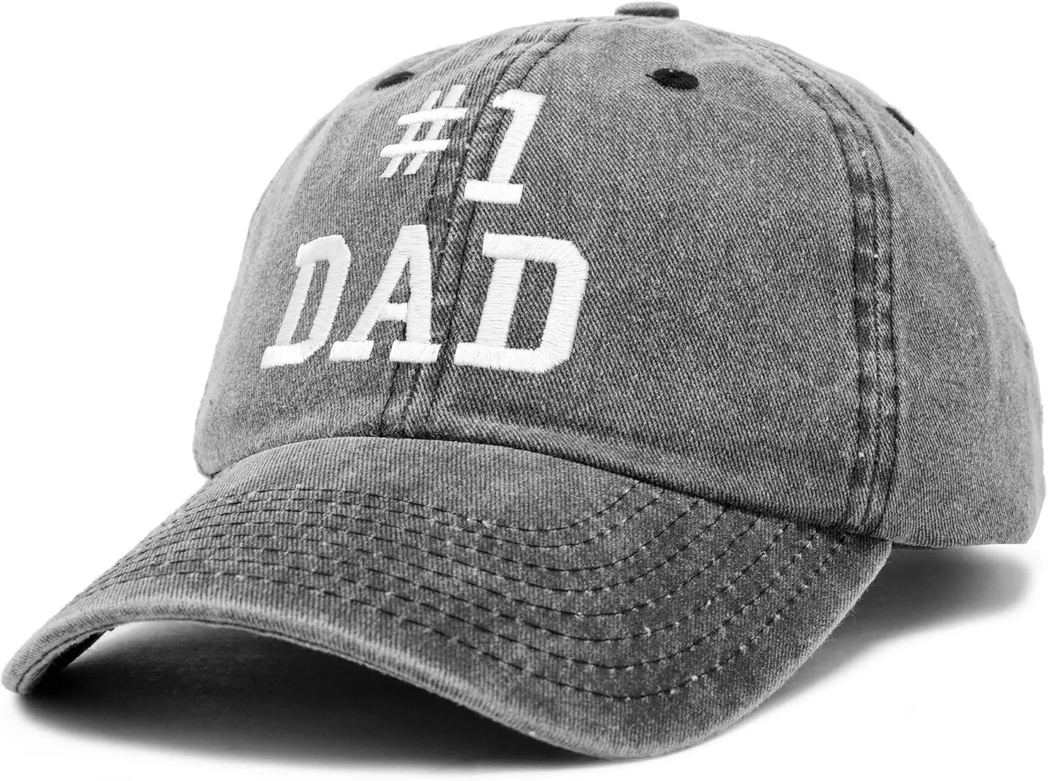 DALIX #1 Dad Hat Number One Vintage Cotton Baseball Cap