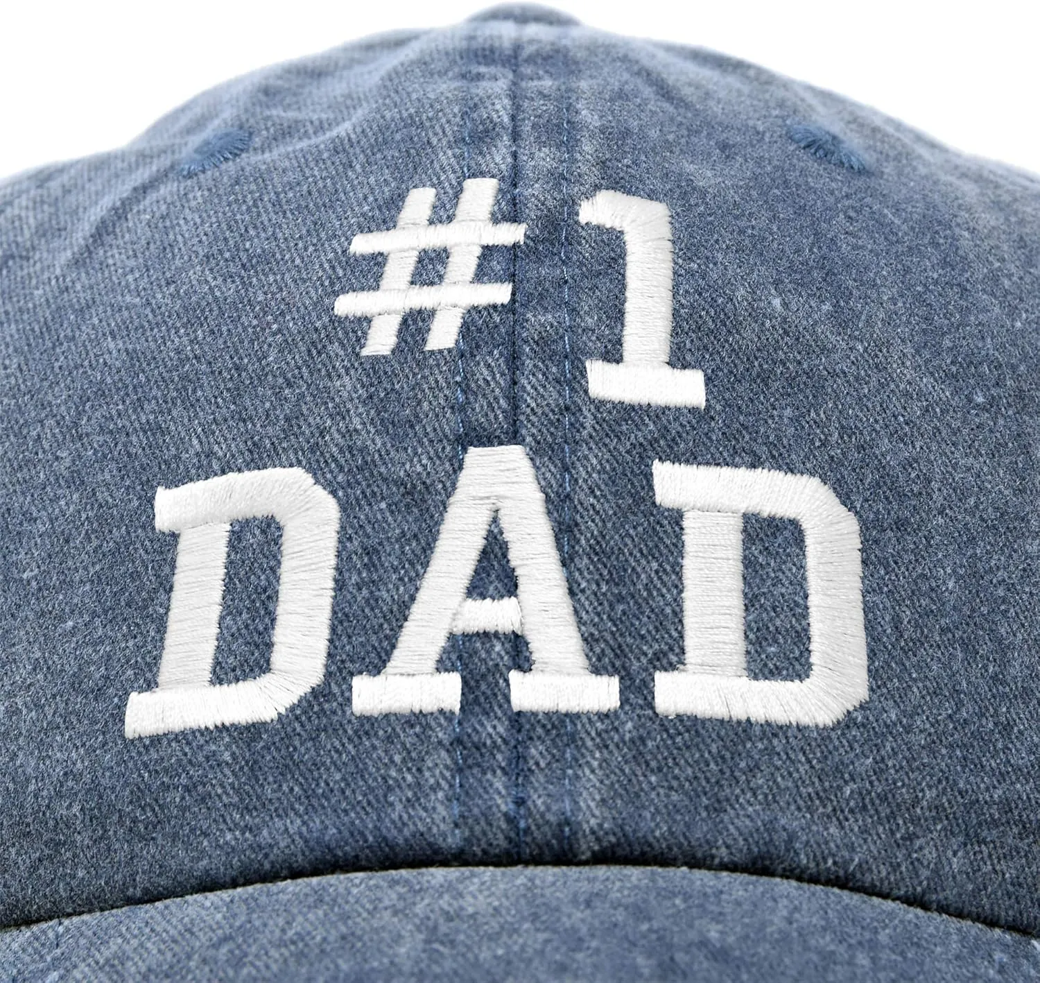 DALIX #1 Dad Hat Number One Vintage Cotton Baseball Cap