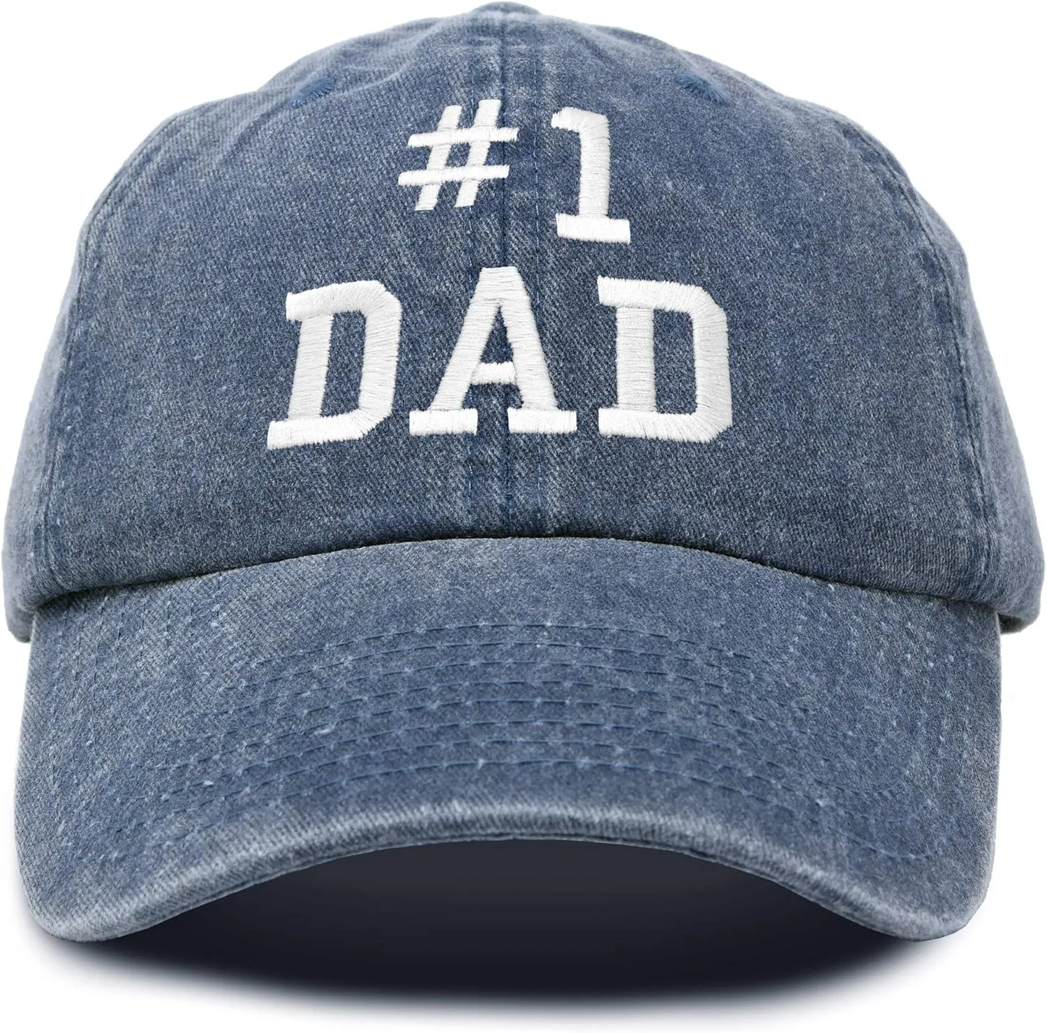 DALIX #1 Dad Hat Number One Vintage Cotton Baseball Cap
