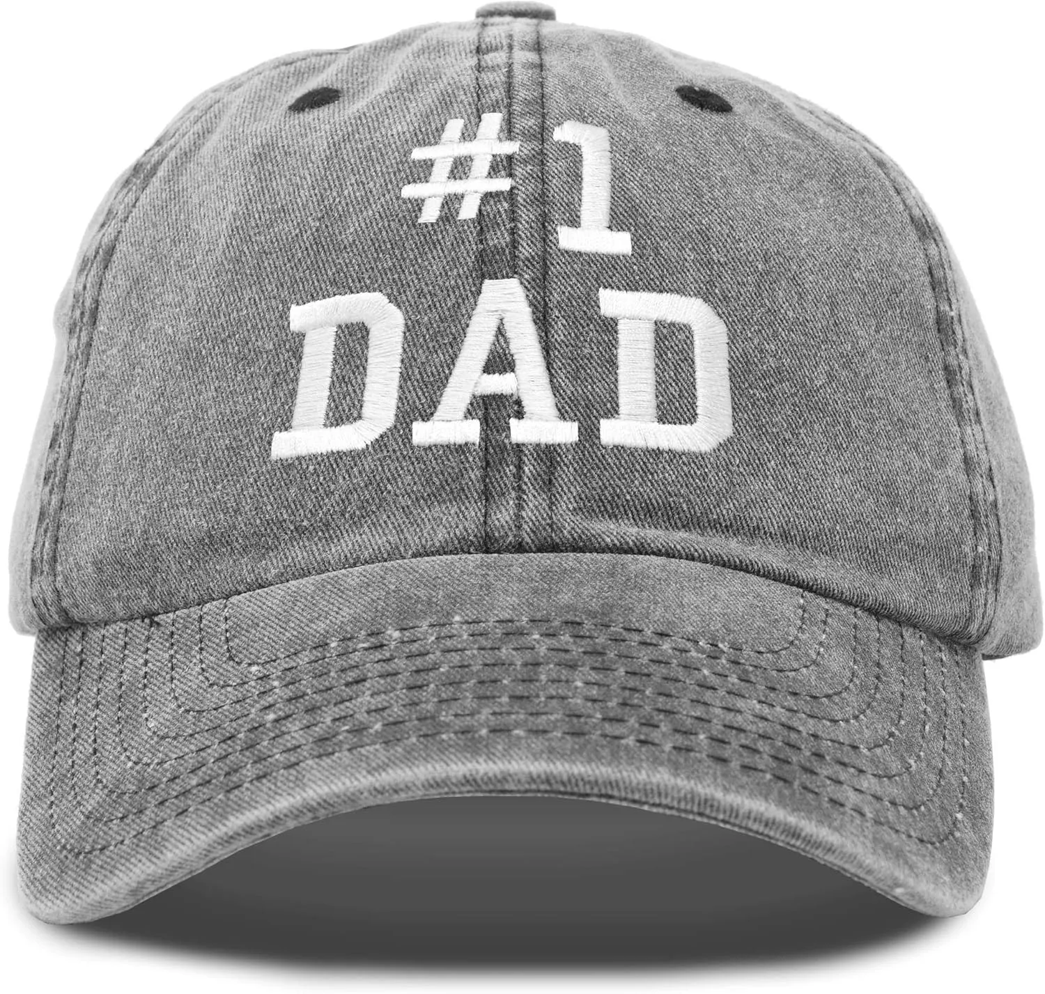 DALIX #1 Dad Hat Number One Vintage Cotton Baseball Cap