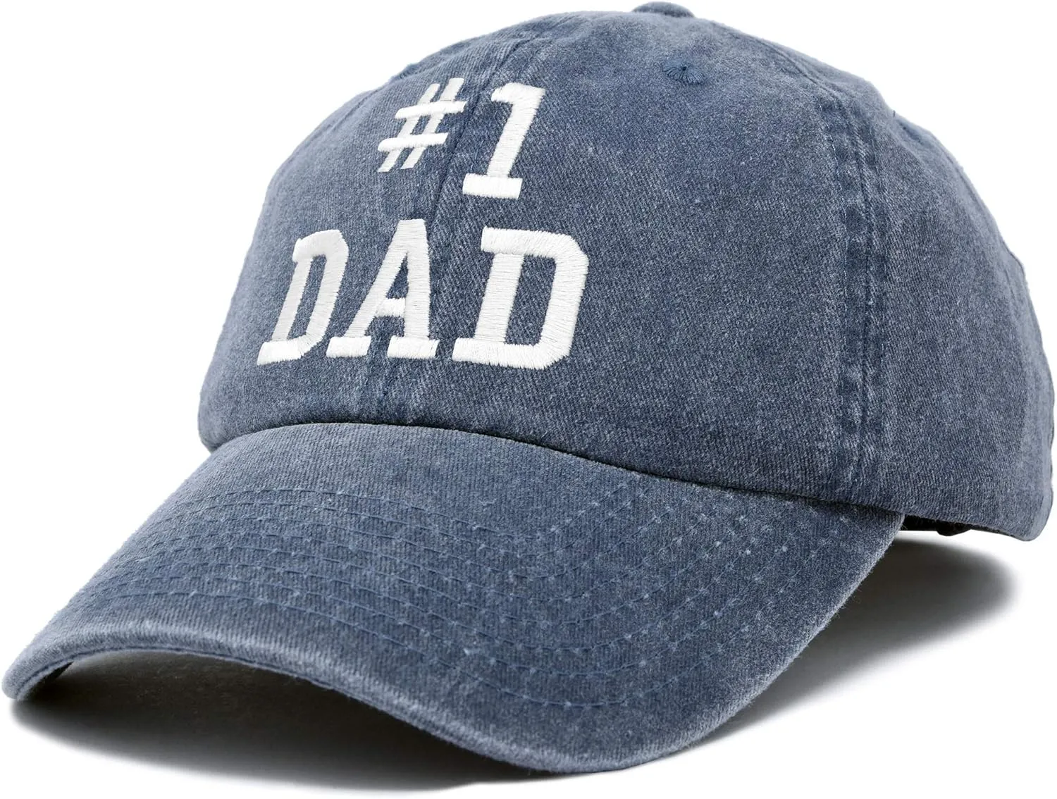 DALIX #1 Dad Hat Number One Vintage Cotton Baseball Cap