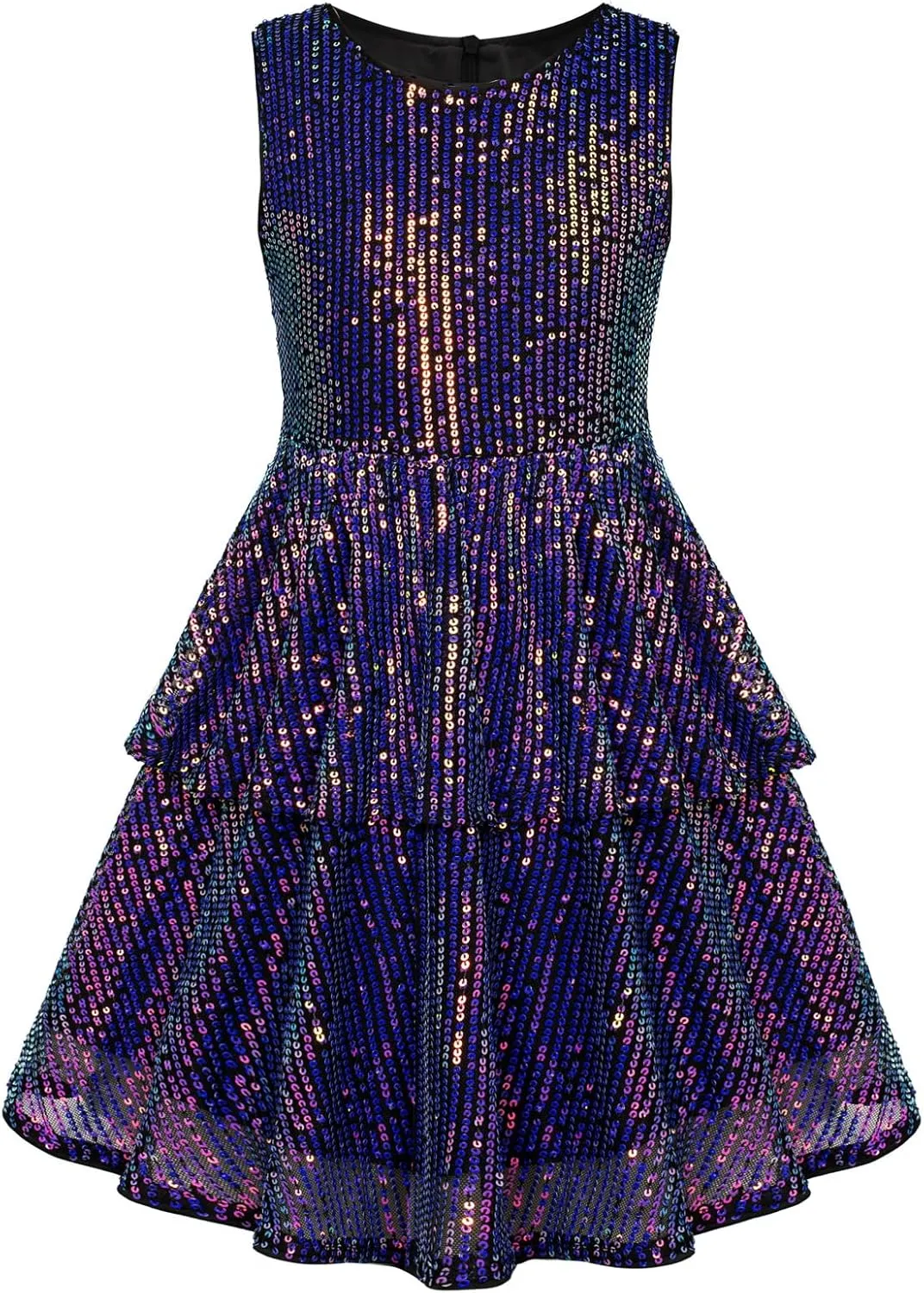 Danna Belle Girls Sequin Dress Sleeveless Party Birthday Dual-Layer Dresses 5-14