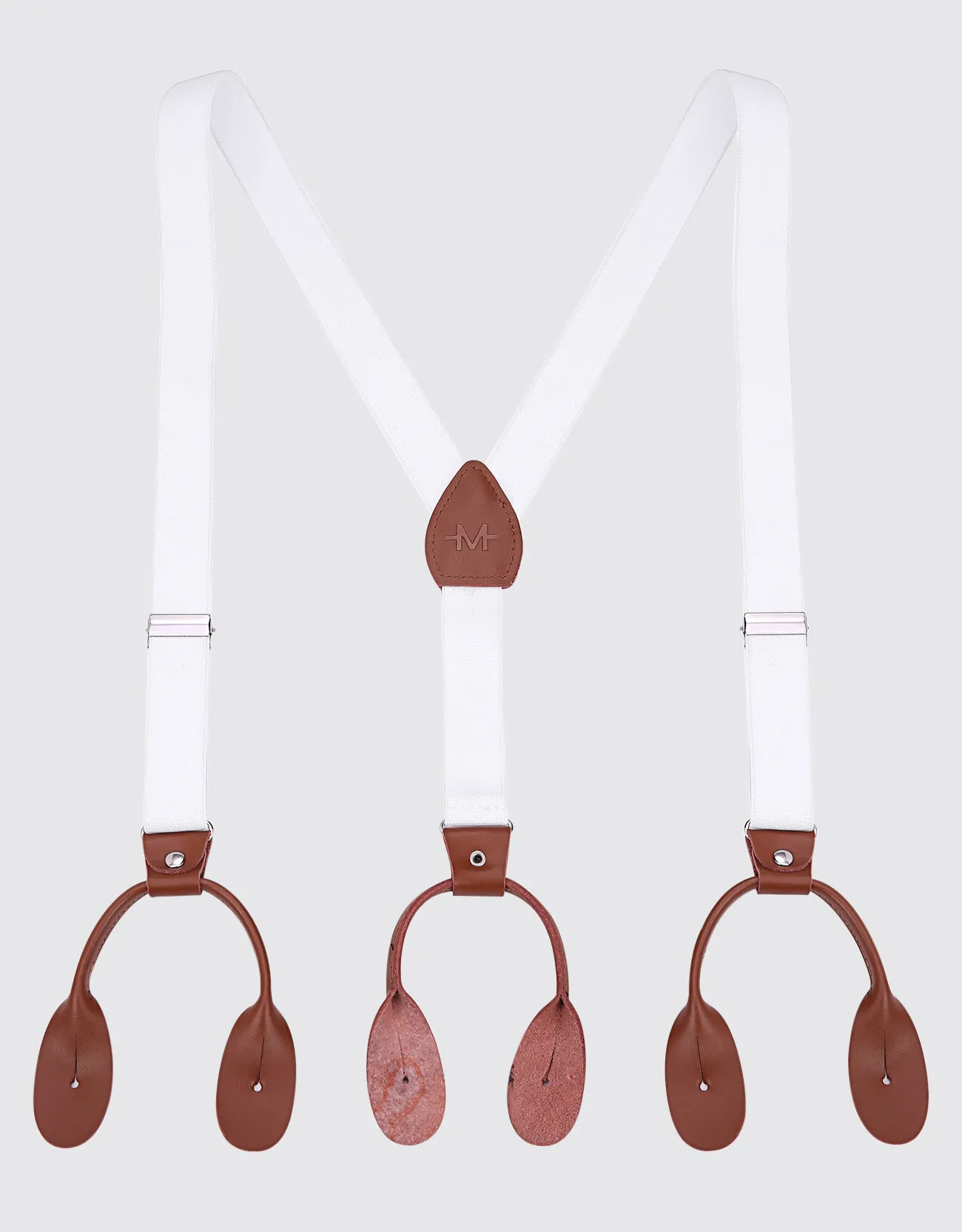 Double Button Suspender Bow Tie