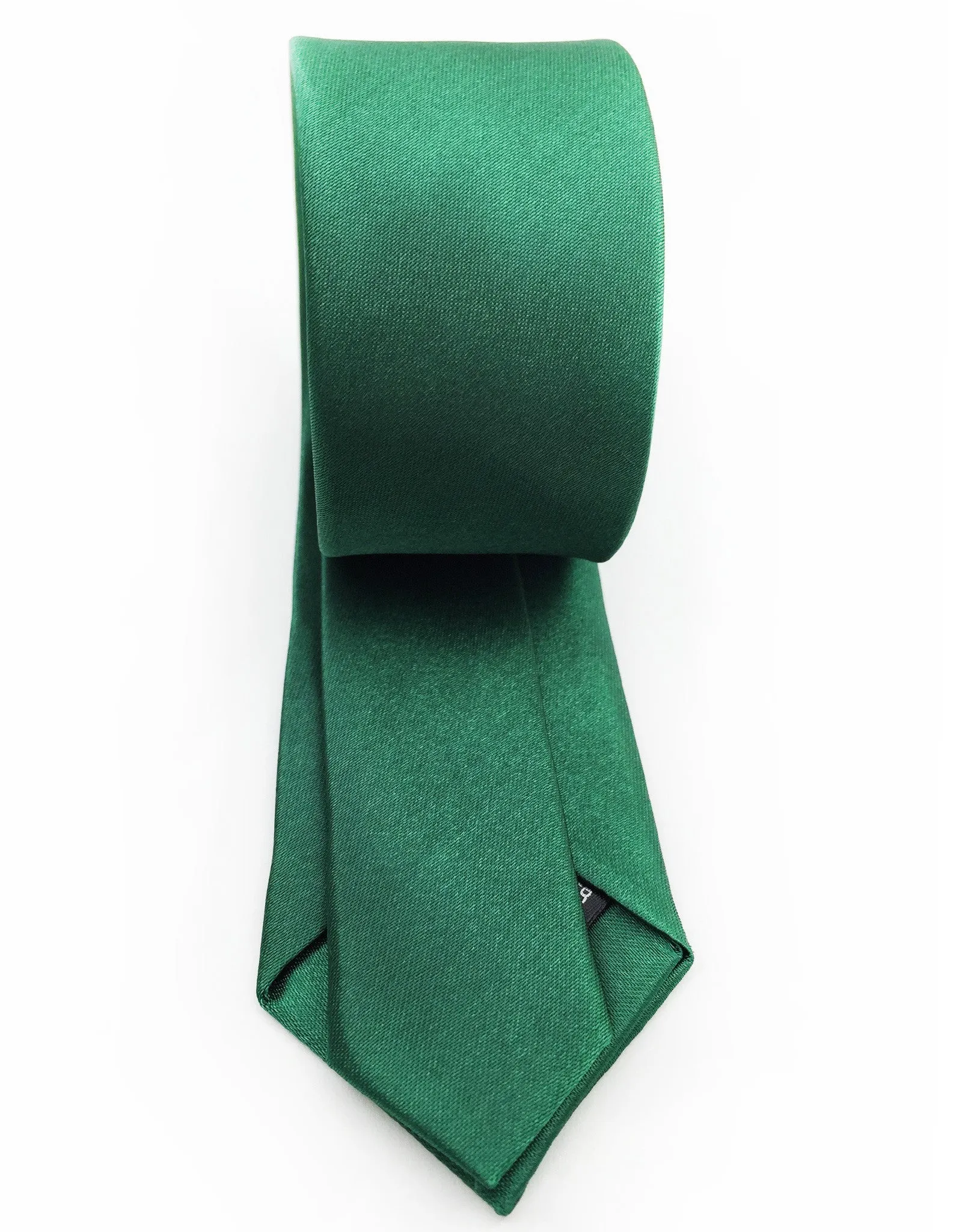Emerald Green Satin Skinny Tie