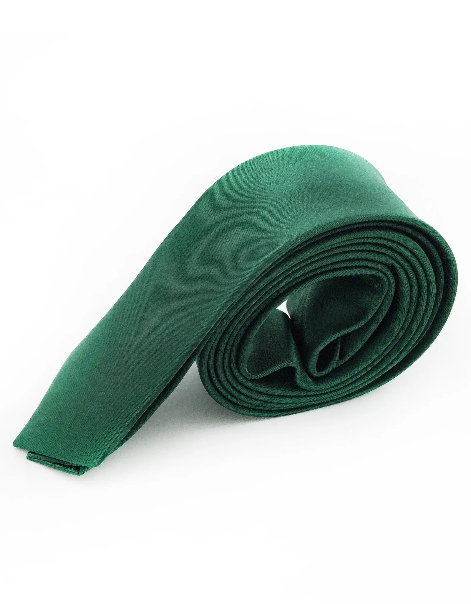Emerald Green Satin Skinny Tie
