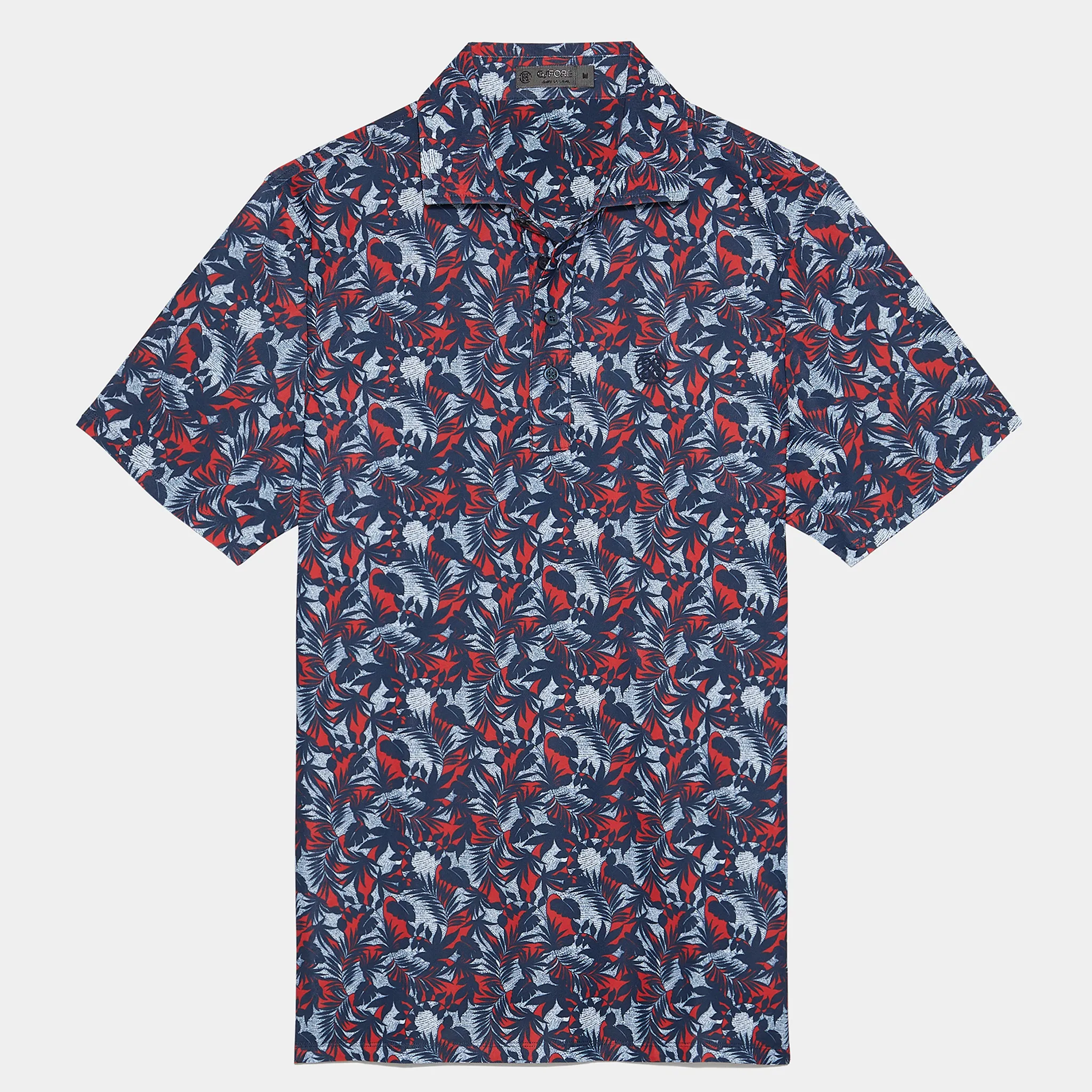G/Fore Palm Fronds Tech Pique Slim Fit Polo