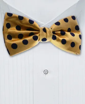 Gold & Black Polka Dot Bowtie