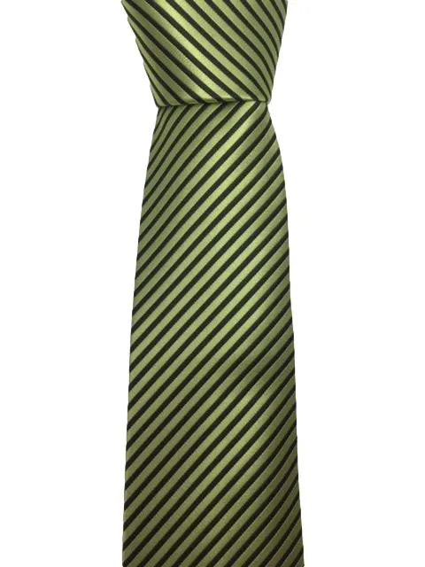 Green and Black Pinstriped Teen Tie