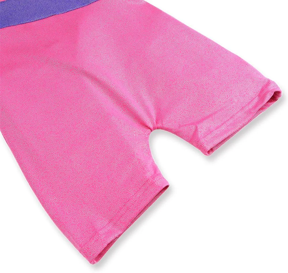 HOZIY Leotards for Girls Gymnastics Kids Children Biketard Snowflake Ribbon Blue Purple Hot Pink Sparkle