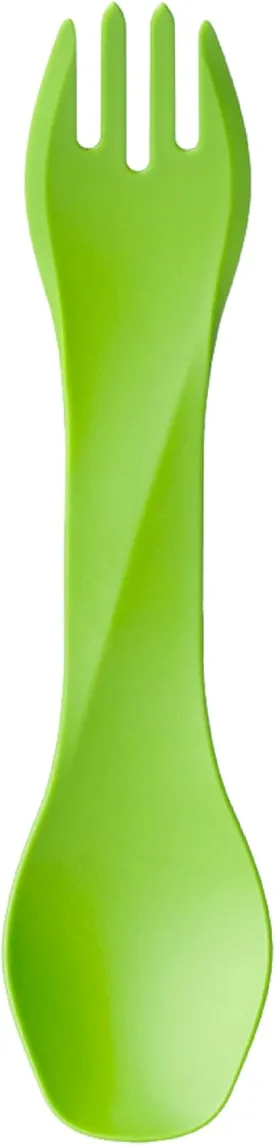 Humangear GoBites Uno Portable Silverware Utensils Camping Gear Accessories Kitchen Equipment for Cooking or Lunchbox, 1-Pack, Light Green