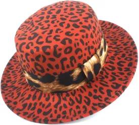 HXGAZXJQ Hxgang Autumn Winter Fashion Unisex Flat Top Hat Vintage Women's Flat Top Hat Wide Cloth with A Wide Fedora Hat for Women's Feelings (Color : Red, Size : 56-58)