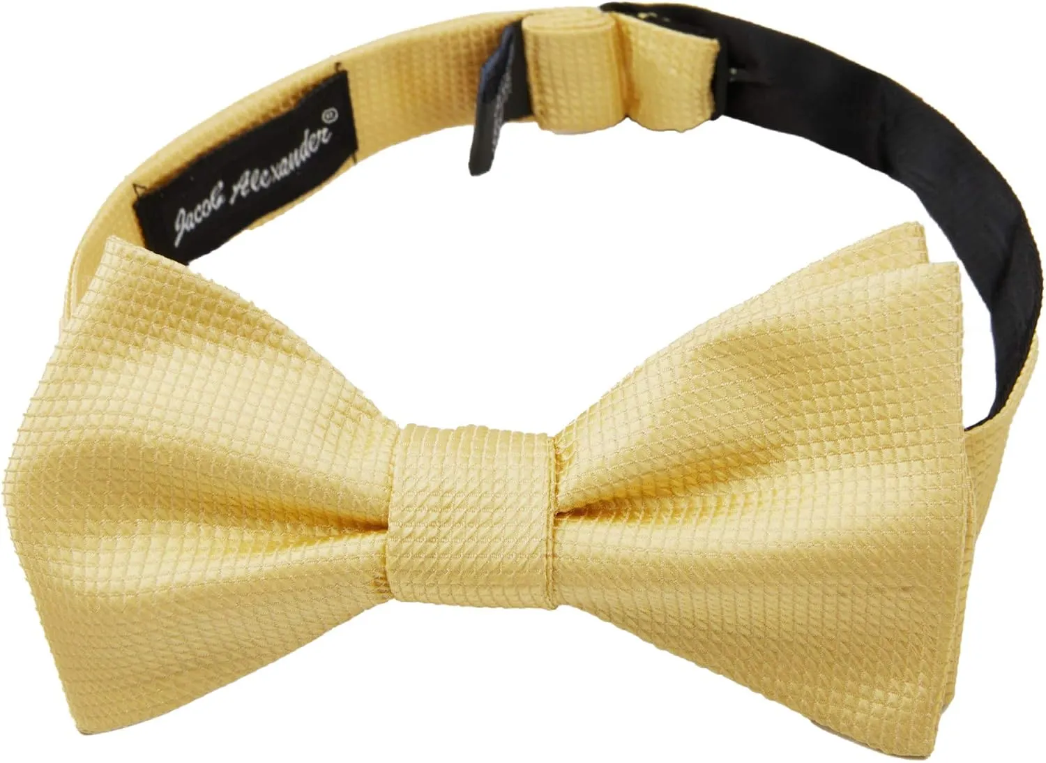 Jacob Alexander Men's Woven Subtle Mini Squares Adjustable Self-Tie Bow Tie
