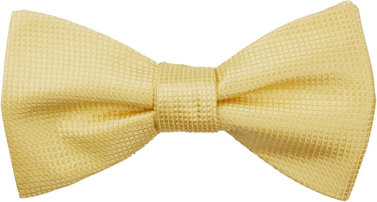Jacob Alexander Men's Woven Subtle Mini Squares Adjustable Self-Tie Bow Tie
