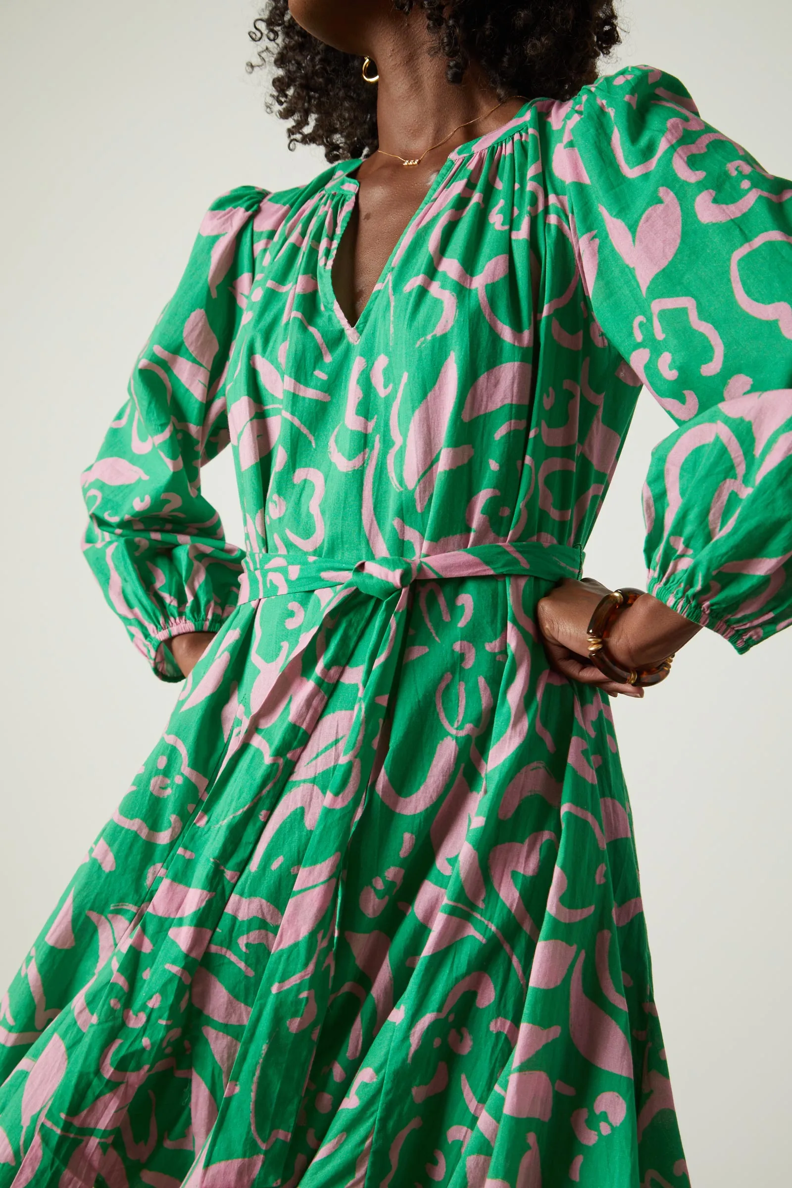 Kiki Printed Cotton Dress