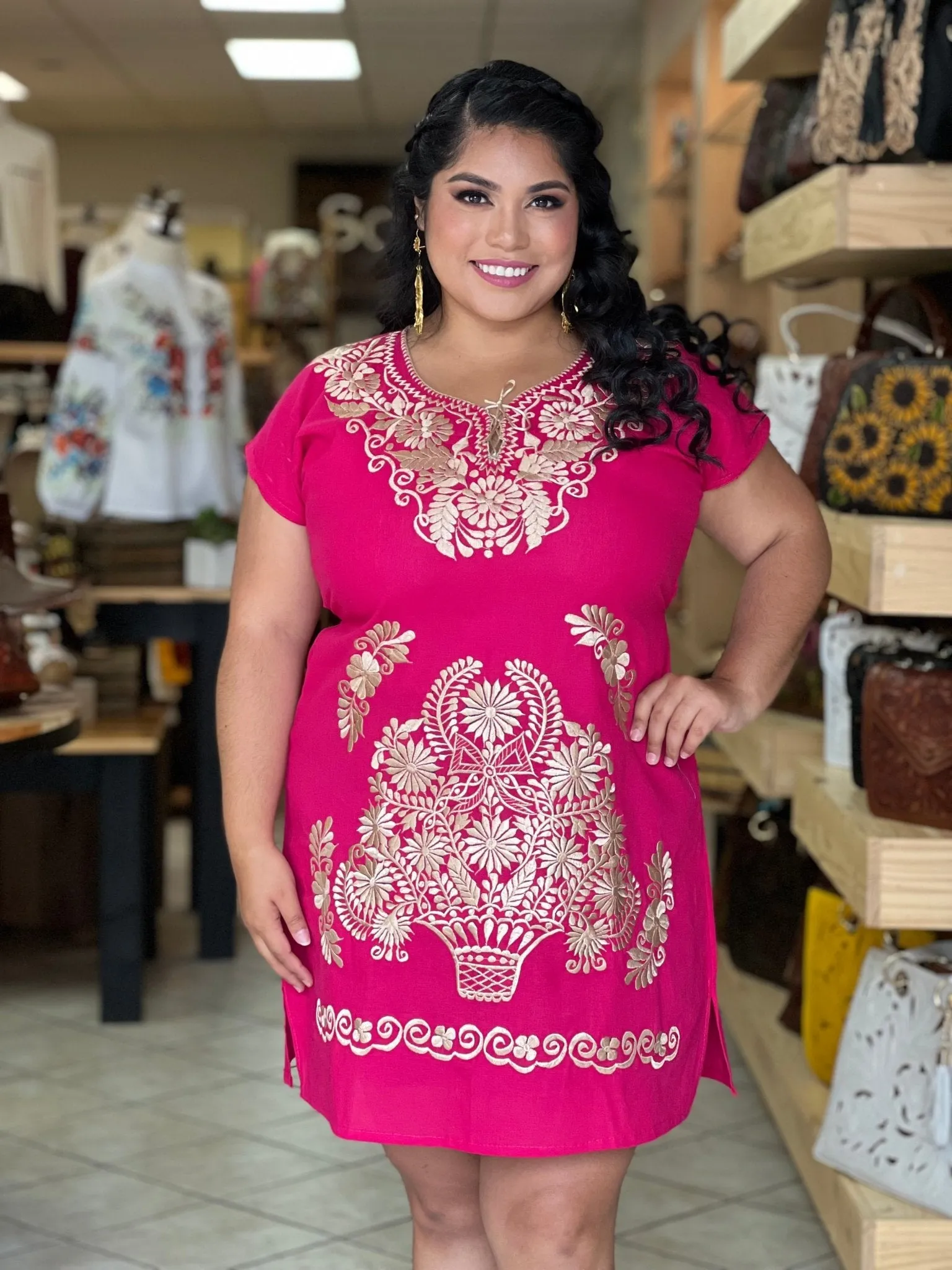 Kimono Golden Mini Dress