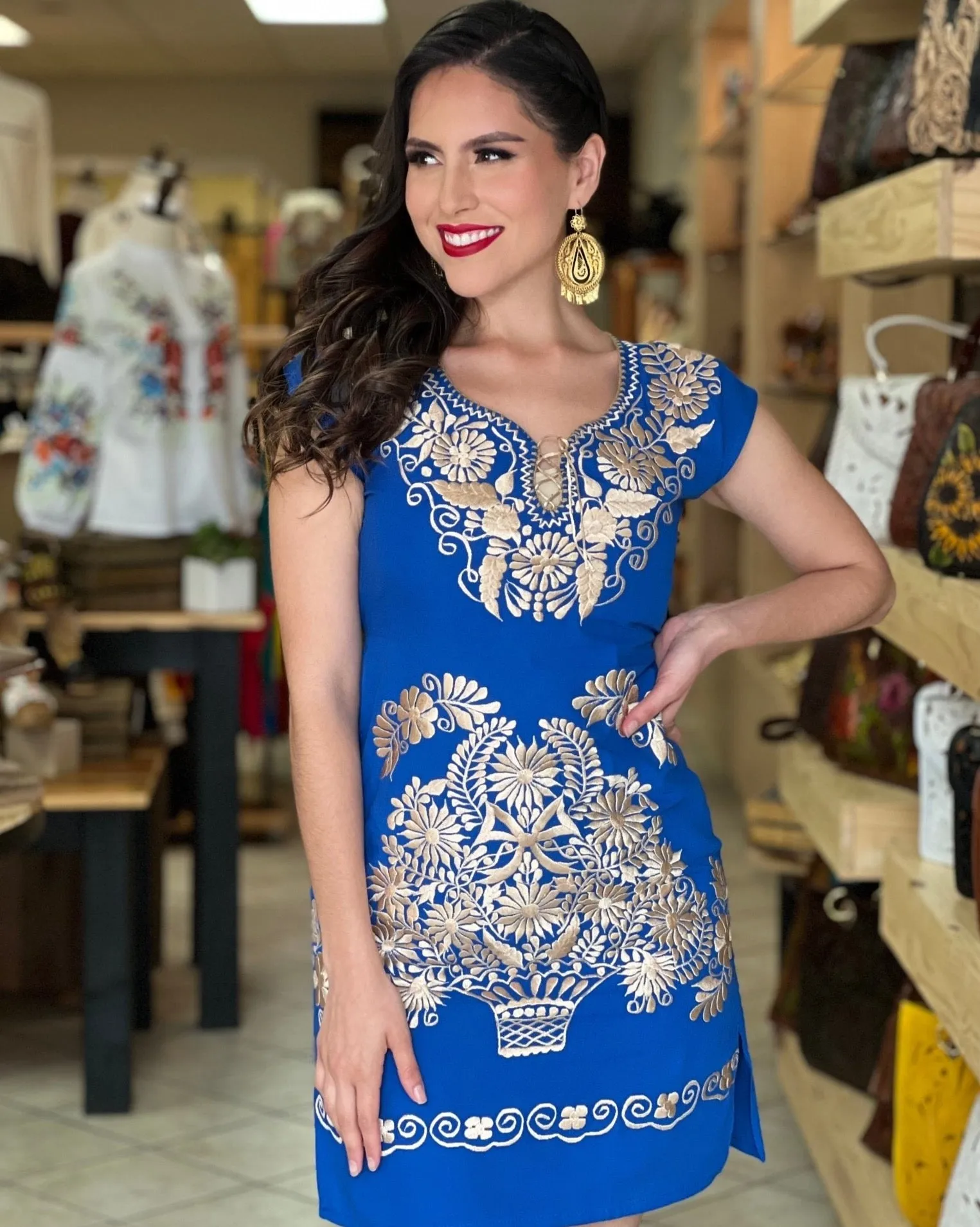Kimono Golden Mini Dress