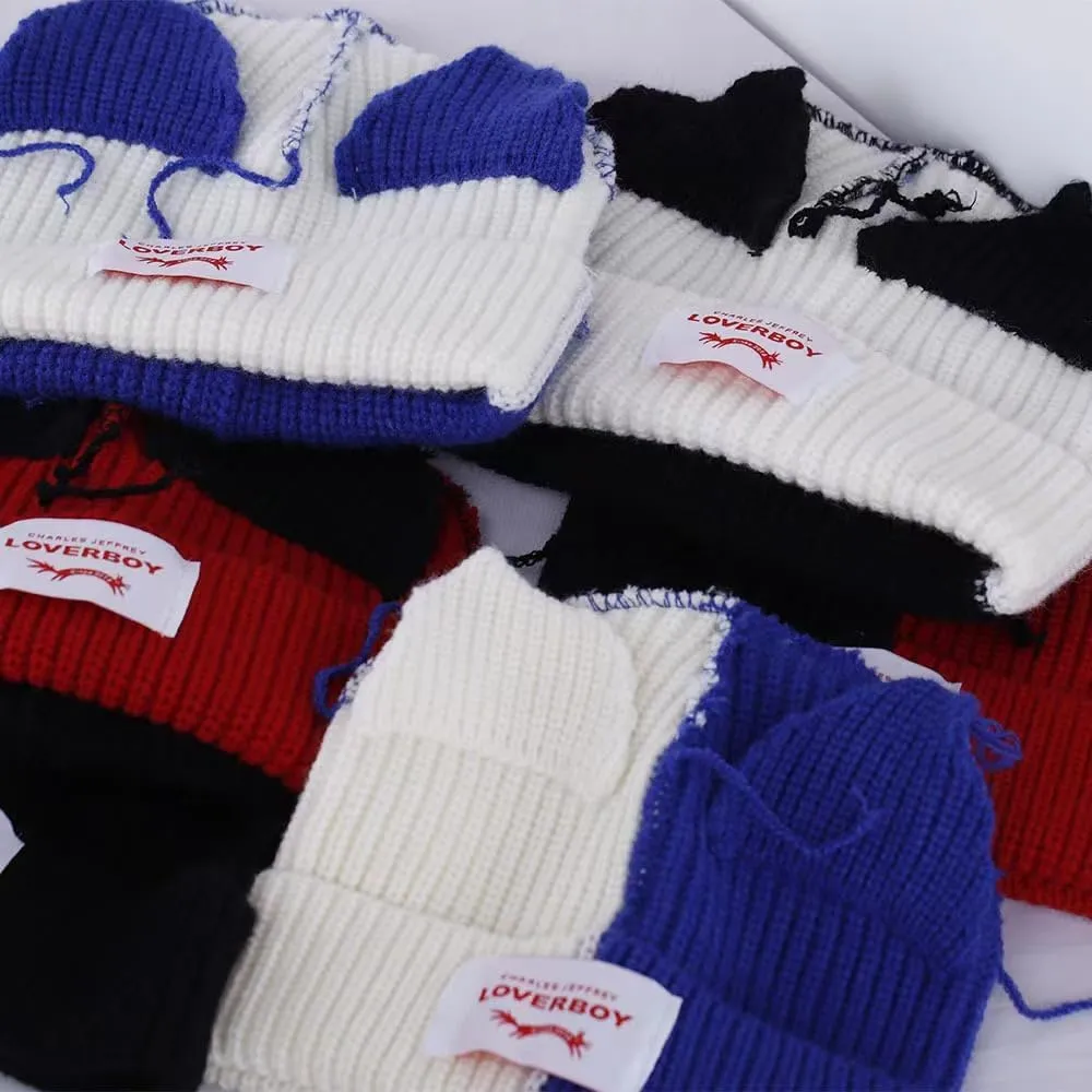 Knitted Beanie Hat - Cute Rabbit Long Ears Fun Fluffy Winter Warm Hat - White
