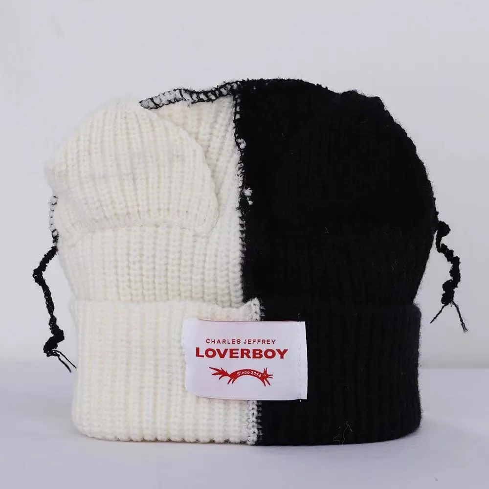 Knitted Beanie Hat - Cute Rabbit Long Ears Fun Fluffy Winter Warm Hat - White