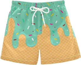 Little Boy Swim Trunks Quick Dry Swimsuit Bathing Suits Beach Board Shorts with Mesh Lining 2-12Years