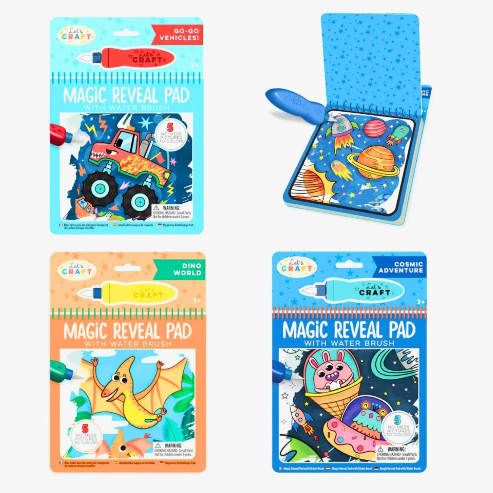 Magic Reveal Pads - Space, Dinos & Vehicles - Assorted Styles
