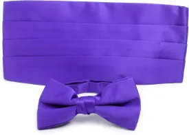 Men's Poly Satin Bowtie and Cummerbund Set