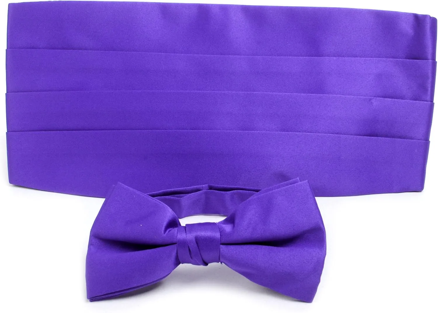 Men's Poly Satin Bowtie and Cummerbund Set