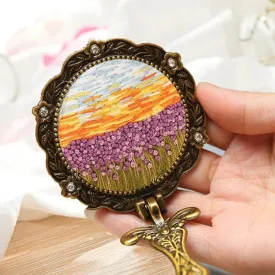 Modestly Yours Embroidered Hand Held Mirror