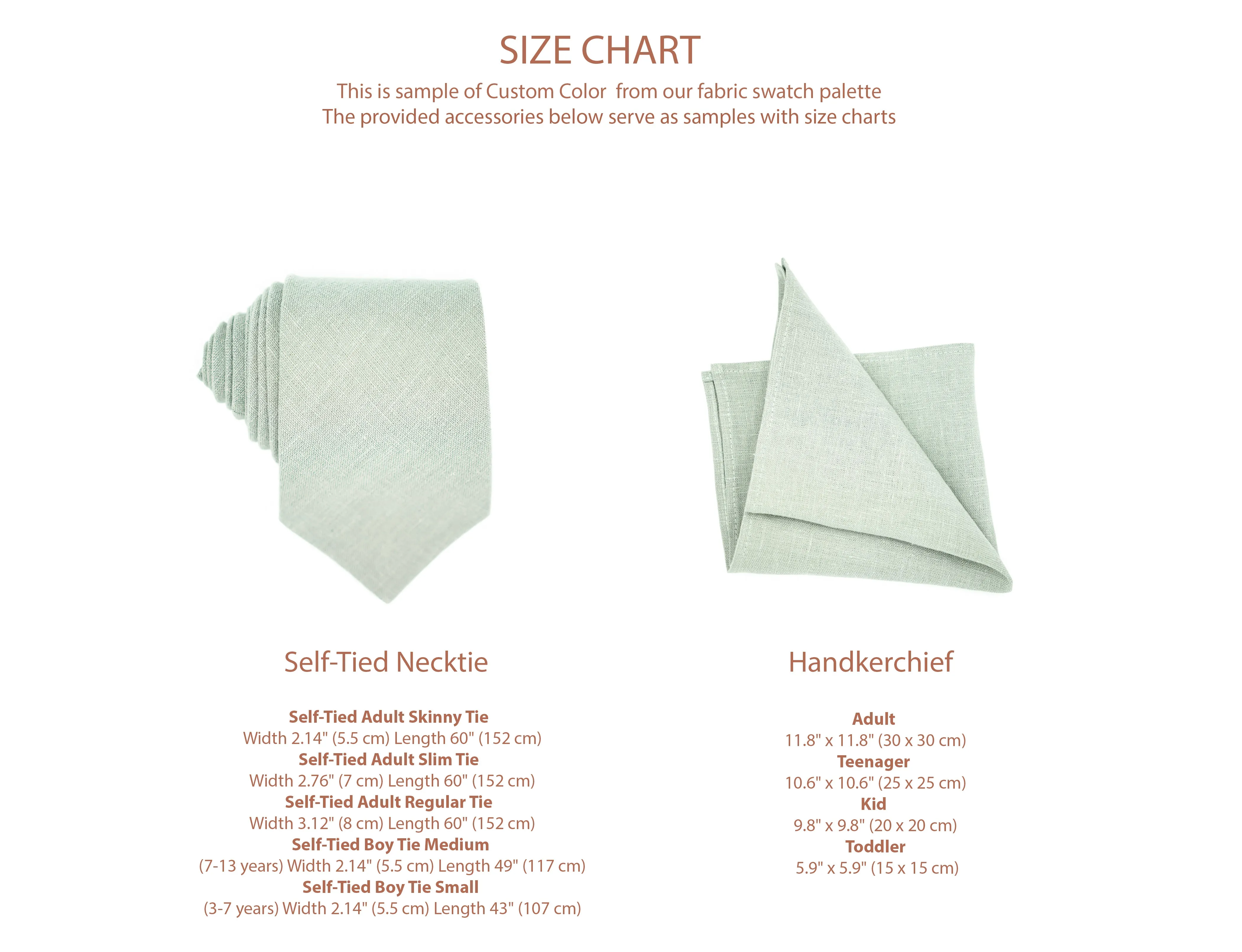 Moss Green Linen Wedding Tie | Men's Accessory with Matching Pocket Square Option