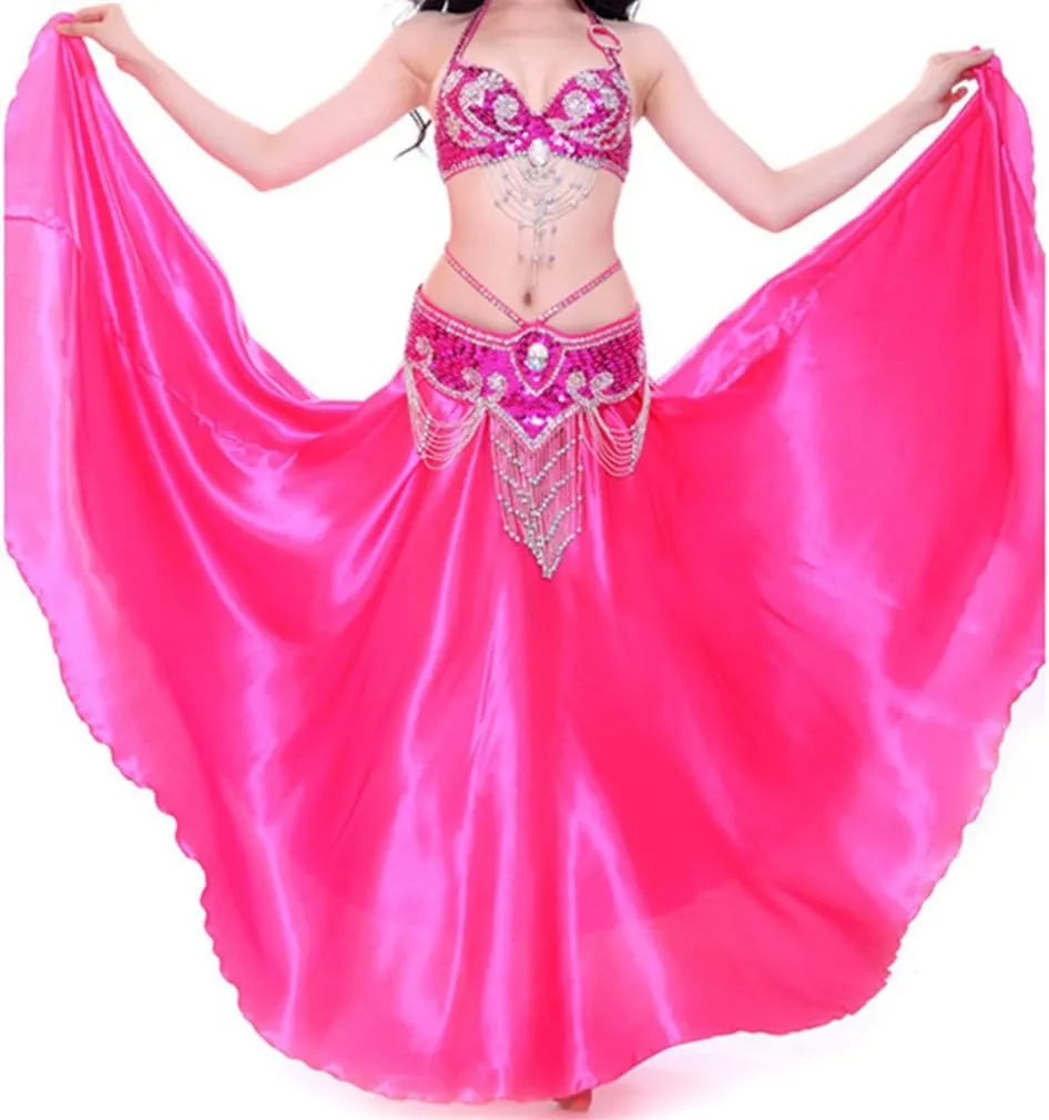 MUNAFIE Women's Long Maxi Dance Skirt - Satin Fairy Skirt for Praise & Cosplay Belly Dance