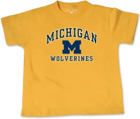 NCAA Michigan Wolverines Toddler Short Sleeve Tee, 2 Toddler, Athletic Gold