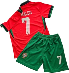 New 2024 Youth Soccer Fan Jersey Portugal No 7 Sports Jersey Shirt Free Shorts